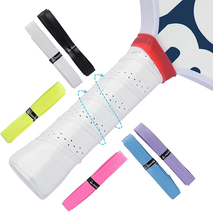 Pickleball overgrip 6 Pack Anti-Slip, Sweat-Absorbing and Extra-Long Pickleball Grip Tape Suitable for Tennis Squash Badminton