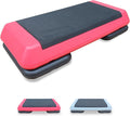 Aerobic Step Platform 30" × 14" Height Adjustable Workout Step for Fitness Strength Training with Risers Exercise Platform for Home Gym