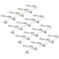 PATIKIL 8x6mm Kayak Paddle Snaps, 16 Pack Tent Pole Clips Steel V Shaped Single Pin Push Button Spring Clips Lock Tube Pole Clips for Camping Awning