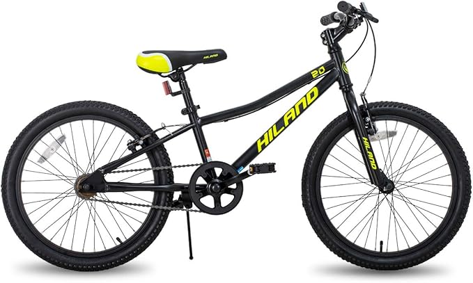 HILAND 20 Inch Kids' Bicycles Mountain Bike for Boys, Girls 5+ Years Old, Single Speed Kids Bicycles with Dual Handbrakes, Child Bike
