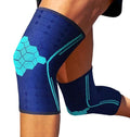 Sparthos Knee Compression Sleeves by (Pair) - Support for Sports, Running, Joint Pain Relief - Knee Brace for Men and Women - Elder ACL PCL Bursitis Meniscus Tear Patella and Runner Knee (Blue-L)
