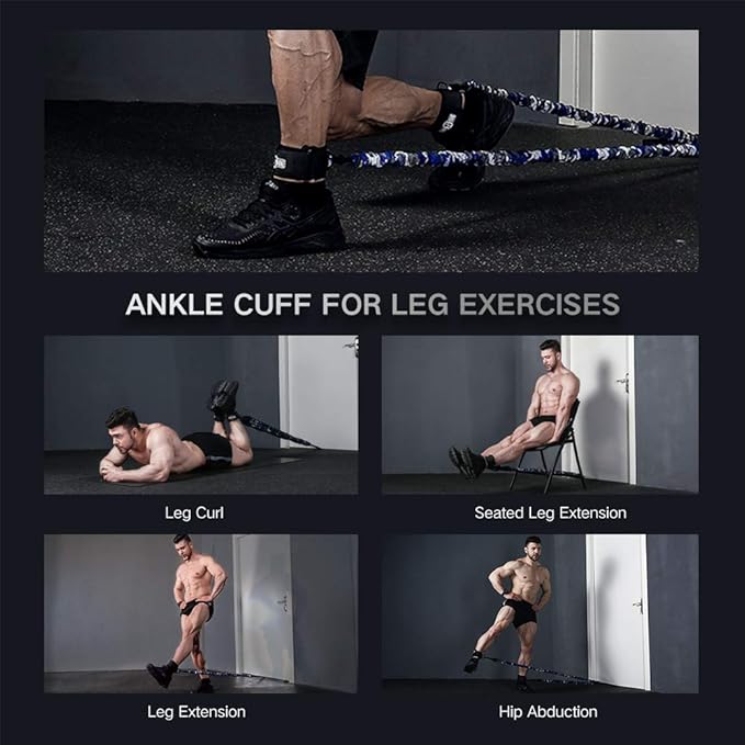 INNSTAR Cable Handles Gym Equipment, Resistance Band Handles with Solid ABS Core Grips, D Handle Cable Attachment, Heavy Duty Exercise Handles, Cable Machine Handles