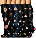6 Pack Copper Compression Socks for Women and Men Circulation-Best Support for Medical, Running,Nursing,Athletic