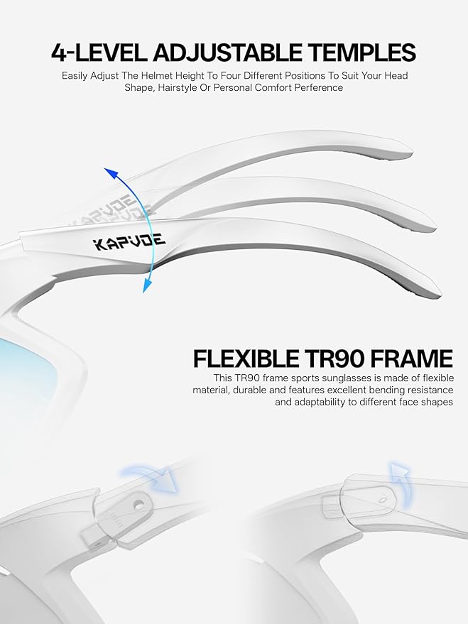 KAPVOE Polarized Cycling Glasses Men Women Sports Sunglasses for Mountain Bike Running Fishing Baseball K383