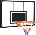 Soozier Wall Mounted Basketball Hoop with 45" x 29" Shatter Proof Backboard, Durable Rim and All-Weather Net for Indoor and Outdoor Use