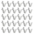 HARFINGTON 30pcs Single Button Kayak Paddle Snap Spring Clip 3.8x5.6x16.3mm 65Mn Spring Steel V-Shaped Hollow Lift Telescopic Locking Tube Pole Clips for Tent Umbrella Camping