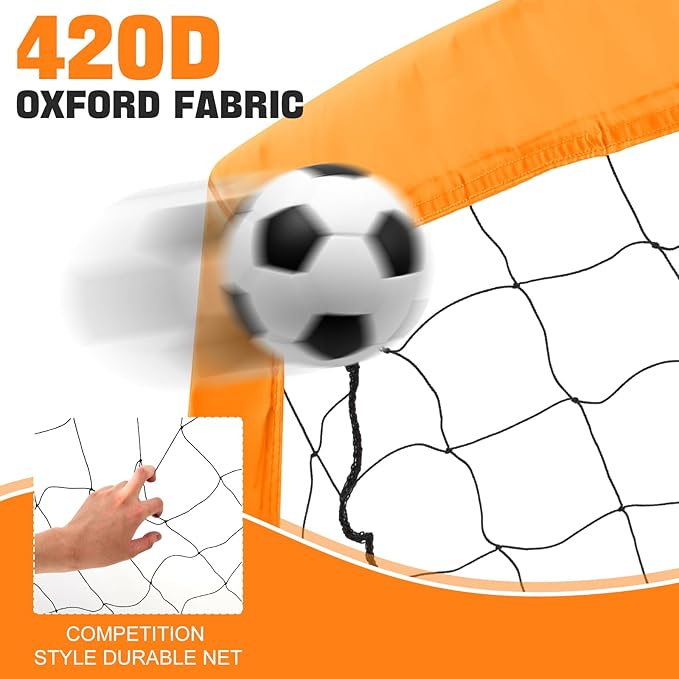 RUNBOW 5x3 ft Portable Kids Soccer Goal for Backyard Practice Soccer Net with Carry Bag