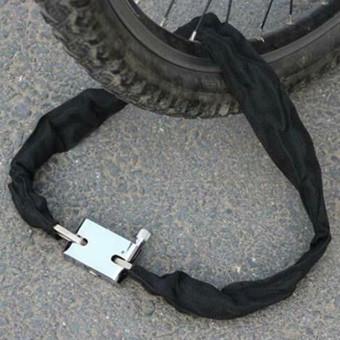 Bicycle Chain Lock Heavy Duty Safety Padlock, 39" Metal Chain Rope Square Head Chain Lock, Bicycle General Anti-Theft Lock, 26 * 100cm/(10" * 3.2 Ft)