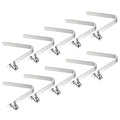 PATIKIL 8.5x5.5mm Kayak Paddle Snaps, 10 Pack Tent Pole Clips Steel V Shaped Single Pin Push Button Spring Clips Lock Tube Pole Clips for Camping Awning