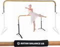 Ballet Barre Portable for Home or Studio, Height Adjustable Bar for Stretch, Pilates, Dance or Active Workouts, Single or Double Bar, Kids and Adults