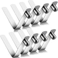 Moxweyeni 8 Pieces Push Button Spring Clips Tent Pole Clips Stainless Steel Kayak Paddle Spring Snap Clips Locking Tube Pin for Camping Kayak Paddle Tent Pole