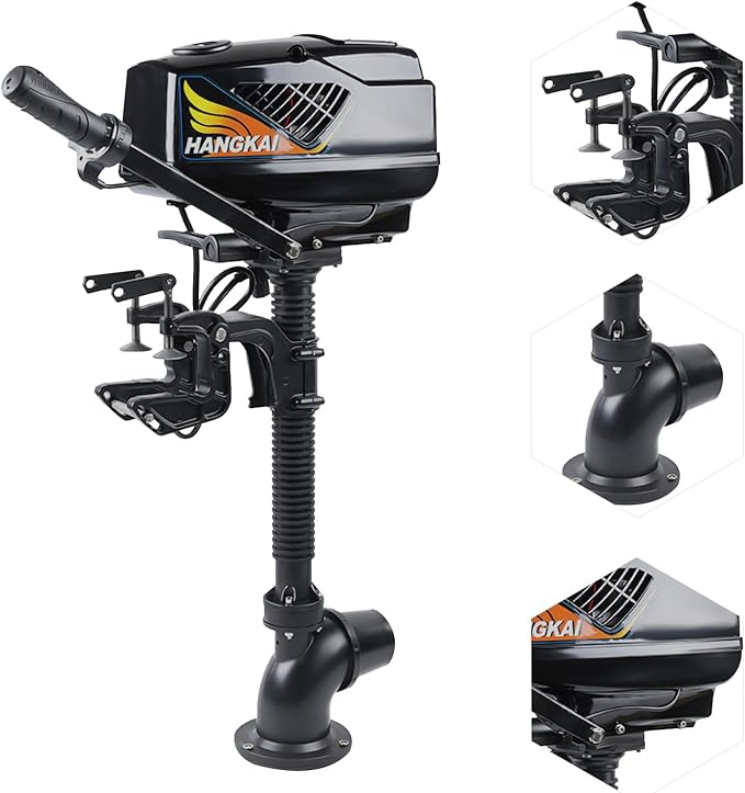 48V 4.0 Jet Pump Electric Outboard Motor, 4HP 1000W Heavy Duty Outboard Trolling Motor Electric Motors Fishing Boat Engine Brushless Motors for Kayaks Dinghy Canoe Inflatable