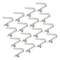 PATIKIL 5.5x3.8mm Kayak Paddle Snaps, 16 Pack Tent Pole Clips Steel V Shaped Single Pin Push Button Spring Clips Lock Tube Pole Clips for Camping Awning