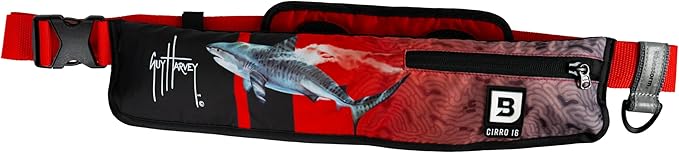 BLUESTORM Cirro 16 Manual Inflatable Belt Pack for Adults | US Coast Guard (USCG) Approved Life Jacket Waist Belt PFD for SUP Paddleboarding, Fishing & Kayaking