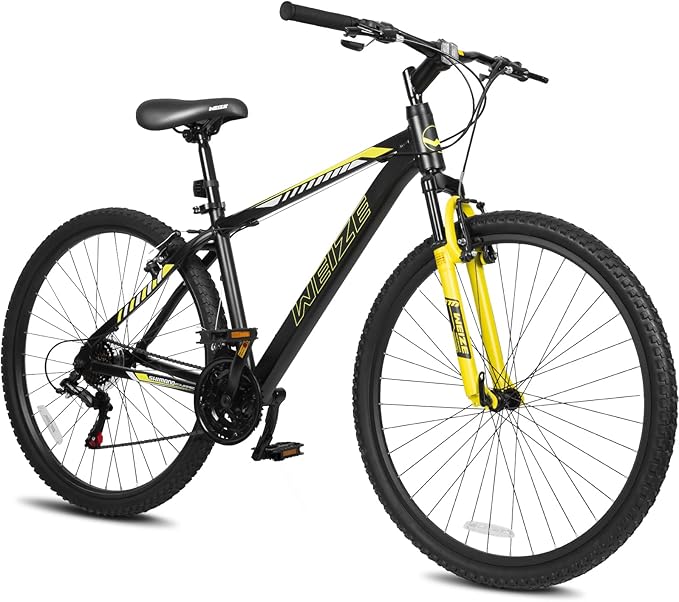 WEIZE Hardtail Mountain Bike, 29 Inch Wheels Outdoor Cycling Bike, 21-Speed Trigger Shifter, Aluminum Frame for Men and Women, Comfort Saddle, MTB Bicycle with Suspension Fork