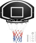 GYMAX Mini Basketball Hoop, Wall Mounted Basketball Hoop with Large Shatterproof Backboard, Weather Resistant Net & Mounting Hardware, Portable Indoor Outdoor Basketball Goal for Kids, Teens, Adults