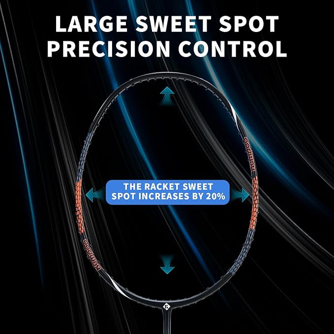 Badminton Racket Carbon Fiber, Badminton Racquet Set with Cover, Badminton Professional Racket Durable for Beginners Outdoor Games Gym