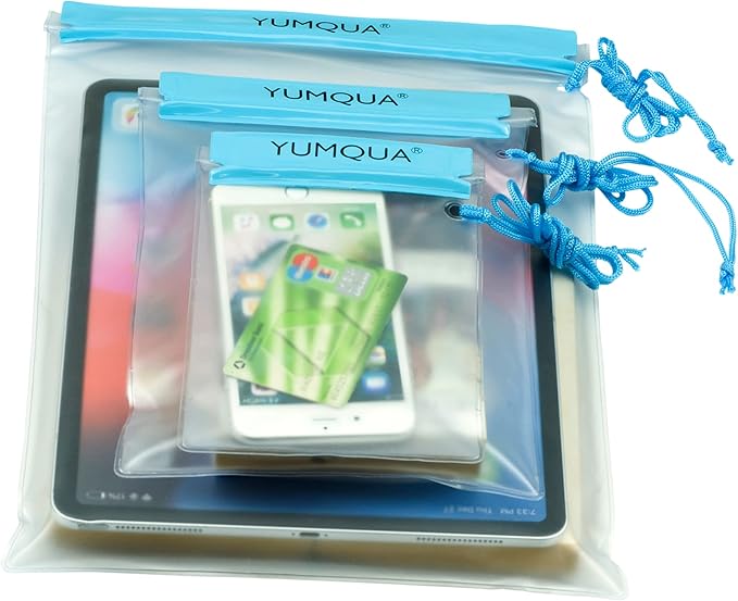 Clear Waterproof Bags, Water Tight Cases Pouch Dry Bags for Camera Mobile Phone Maps Pouch Kayak Military Boating Document Holder
