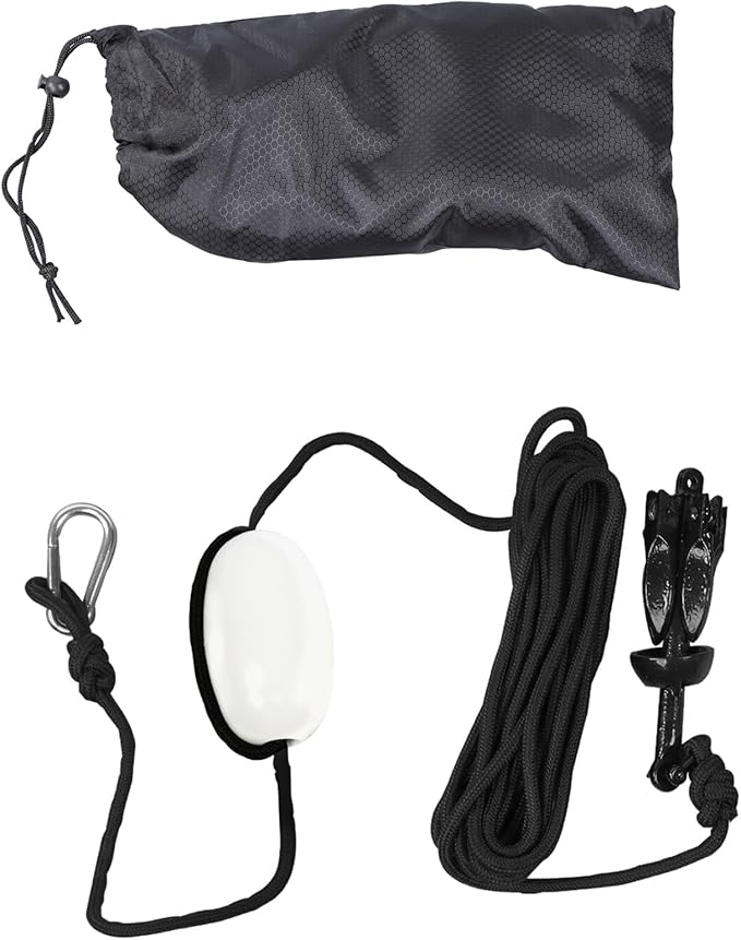 1 Pack 1.5 lb Marine Kayak Folding Grapnel Anchor Kit for Small Boats Kayaks Canoe Paddle Boards
