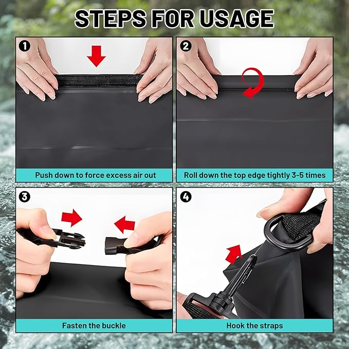 Waterproof Dry Bag,Roll Top Sea Turtle Small Waterproof Backpack 2L/5L/10L/20L/30L/40L Floating and Lightweight Bags for Kayaking, Boating, Fishing, Swimming and Camping