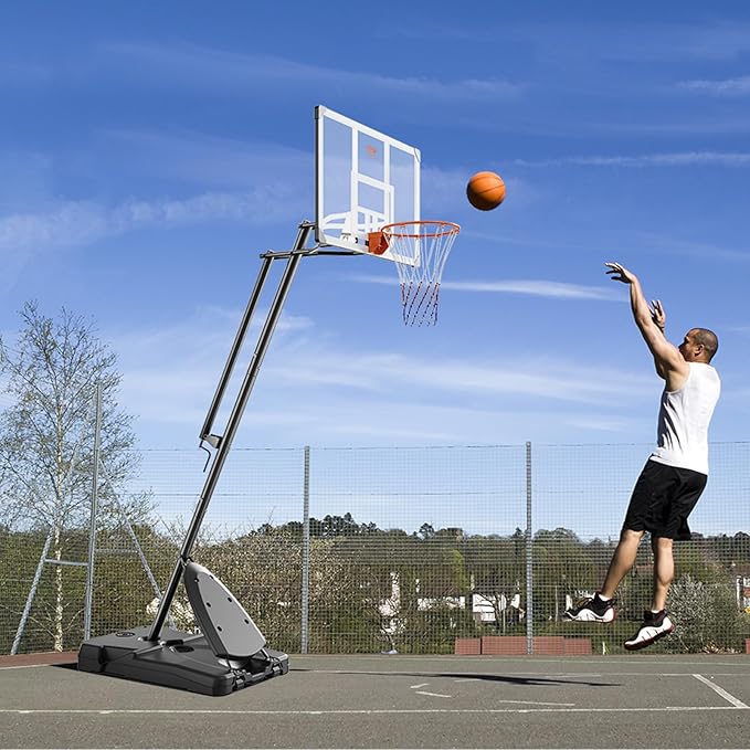 VEVOR Basketball Hoop/Rim, Adjustable Height Portable Backboard Court, Basketball Goal, Mobile Stand with Wheels Weighted Base, Youth&Adults, Outdoor/Indoor