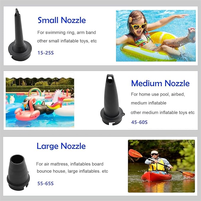 Electric Air Pump for Inflatables 5200mAh Air Mattress Pump Rechargeable Portable Mini Inflator/Deflator Pumps for Outdoor Camping, Inflatable Cushions, Air Mattress Beds, Swimming Ring Pool Toys