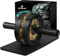 VINSGUIR Ab Roller Wheel, Abs & Core Workout Equipment for Home Gym with Knee Pad Accessories, Abdominal Wheel for Full-body Strength Training