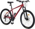 Mountain Bike 26 inch 24 Speed Dual Disc Brake MTB Front Suspension Fork Mountain Bicycle for Adult Men Women Outdoor Cycling