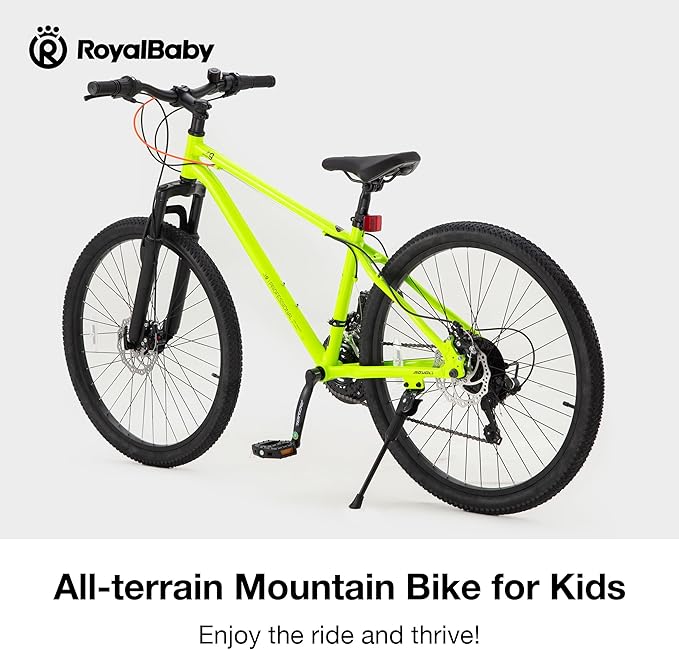 RoyalBaby Kids Mountain Bike for Boys and Girls, Ultra-Light Aluminum 20-24 Inch Wheel Bicycle for 6-14 Years Old Children, 7/21-Speeds Drivetrain