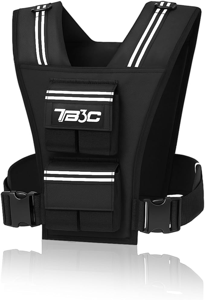 Adjustable Weighted Vest Men 19lbs/ 30lbs/ 40lbs Weights with Reflective Stripe, Weight Vest Woman Workout Vest for Strength Training,Running & Walking