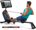 MERACH Rowing Machines for Home, Powerful Electromagnetic Row Machine with 51.2" Extended Rail, 16-Level Handle Resistance Adjustment Rower, 350 LBS Load Capacity, Ergonomic Comfort Seat, Easy Storage
