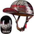 Vintage Baseball Cap Open Face Motorcycle Helmet - DOT Approve,GermanStyle Half Helmet for Adults, Ideal for Cruiser, Scooter & Moped, Unisex Design