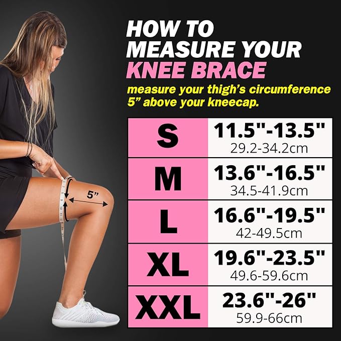 POWERLIX Leg Sleeve - Best Knee Brace for Leg Pain for Men & Women Knee Support for Running, Basketball, Weightlifting, Gym, Workout, Sports “Please Check Sizing Chart