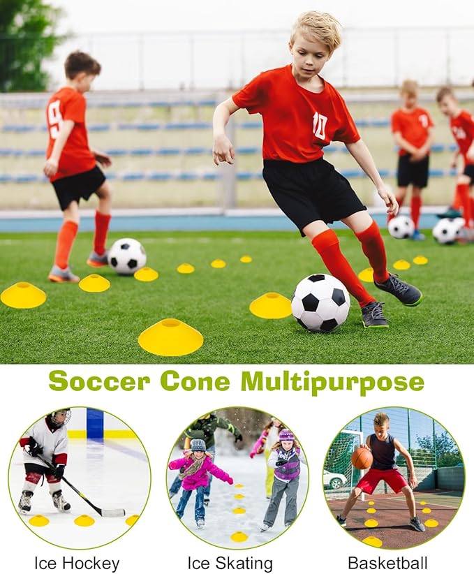 Soccer Goal，Portable Soccer Goal of 6x4ft，2 Set of Soccer Goal Backyard Training Equipment with Soccer Ball and Scoring Target Cloth，Outdoor Sports Games Gift