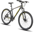 Hiland 27.5 inch Mountain Bike 21 Speeds, Lock-Out Suspension Fork, Aluminum 18 inch Frame Hydraulic Disc-Brake for Men Women Mens MTB Bicycle Adlut Bike
