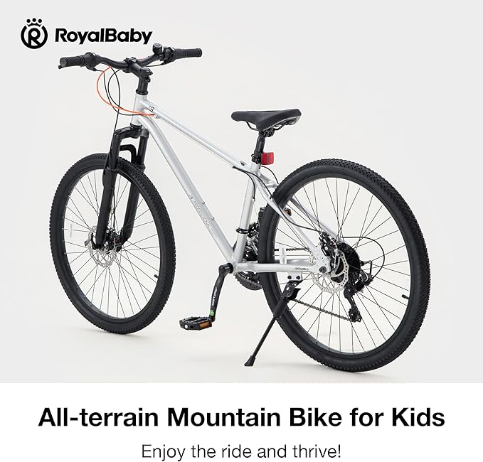 RoyalBaby Kids Mountain Bike for Boys and Girls, Ultra-Light Aluminum 20-24 Inch Wheel Bicycle for 6-14 Years Old Children, 7/21-Speeds Drivetrain