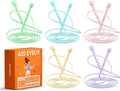 5 Pack Adjustable Jump Rope for Fitness and Exercise,Lightweight PVC Skipping Rope for Men,Women and Kids-Tangle-Free for Keeping Fit, Training, Workout