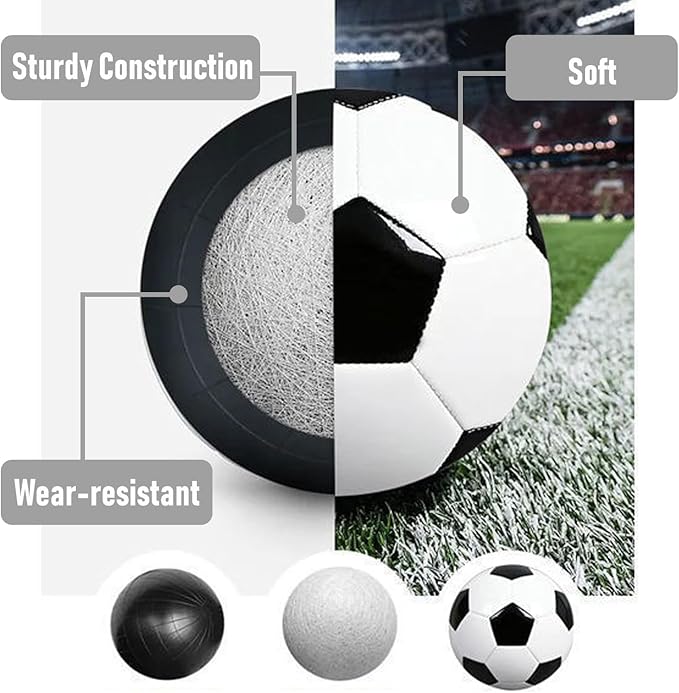 6-Pack Christian Charity Donation Soccer Balls with Pump, Sizes 5/4/3, Deflated Bulk Set for Samaritan's Purse Operation Christmas