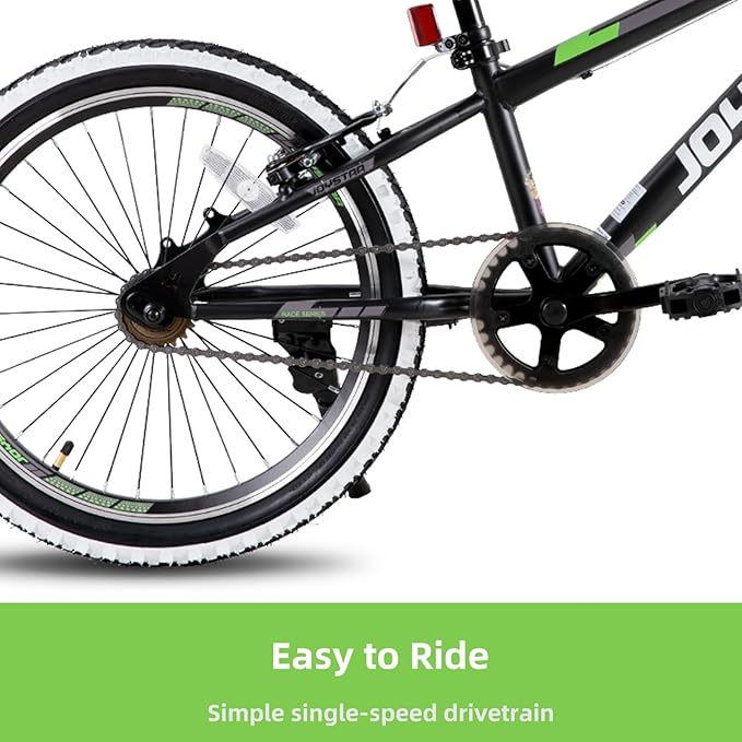 JOYSTAR Lubbock 20 24 Inch Kids Bike for Boys & Girls Ages 7-12 Years Hardtail Mountain Bike for Kids with 1-Speed/7-Speed Drivetrain, White Wall Knobby Tires, Kids' Bicycle