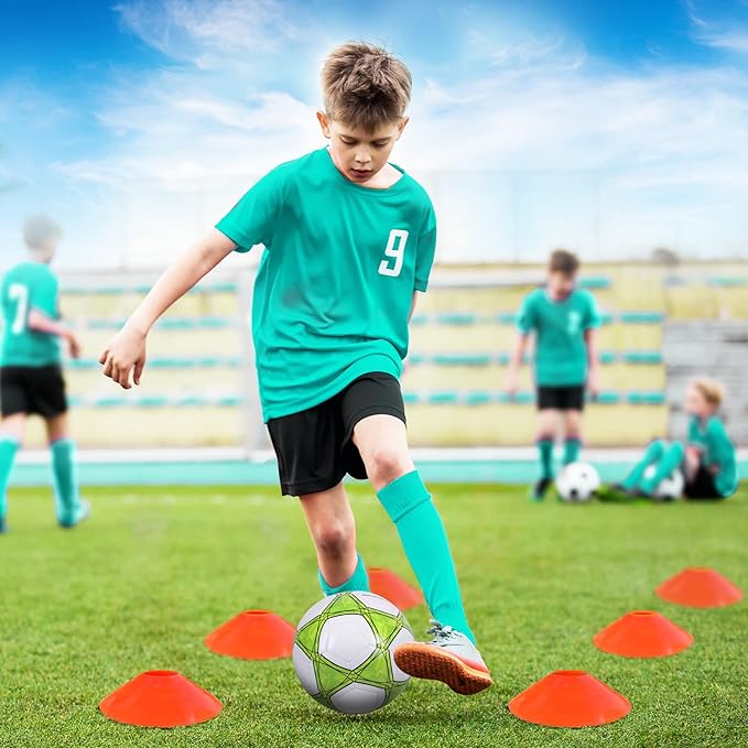 Kids Soccer Goals for Backyard Set - 2 of 4' x 3' Portable Soccer Goal Training Equipment, Pop Up Toddler Soccer Net with Soccer Ball, Soccer Set for Kids, Youth Outdoor Games, Sports, Play