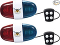 2 Pieces Bike Police Sound Lights LED Sounds Trumpet Bike Horn Police Siren Warning Safety Bicycle LED Light Waterproof