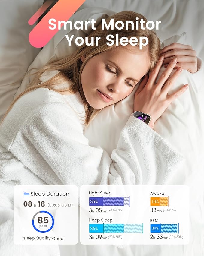 Smart Watches for Women Reloj Inteligente: 1.85"Smart Watch for Answer/Make Calls, 30 Day Battery Life, 24/7 SpO2 Sleep Heart Rate Monitor 120 Sports Mode IP68 Fitness tracker for iPhone Android 2Band