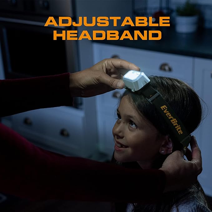 EverBrite LED Headlamp, 4 Lighting Modes, Pivoting Head with Adjustable Headband, IPX4 Water Resistant Perfect for Running, Camping and Hiking, 3 AAA Battery Powered(5 Pack)