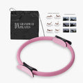 Premium Pilates Ring Fitness Circle - Lightweight Durable Foam Padded Handles, Flexible Resistance Exercise Equipment for Toning Arms, Thighs, Legs & Core