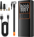 LAMONKE Tire Inflator Portable Air Compressor, 2X Faster Inflation Car Tire Pump Cordless, 150PSI Air Pump for Car Tires, Motorcycle, Bike, Ball, with Tire Gauge Pressure