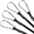 ZHOUBIN 36 Inch Black Bungee Cords with Carabiner Hooks, 4Pcs