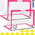 Kids Soccer Goals for Backyard Set - 2 of 4' x 3' Portable Soccer Goal Training Equipment, Pop Up Toddler Soccer Net with Soccer Ball, Soccer Set for Kids, Youth Outdoor Games, Sports, Play