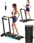 Treadmill with Auto Incline Walking Pad Underdesk for Home Office Potable Compact Running Machine Jogging Caminadora para Casa Up to 13% 6 Levels with Remote Control Indoor Fitness Black