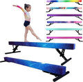 Adjustable Balance Beam Gymnastics Beam 8 FT Adjustable Height Beams for Kids, High and Low Floor Beams,Gymnastics Equipment for Kids Adults Training at Home and Gym Center