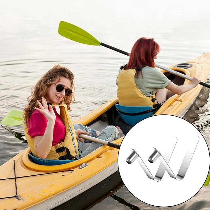 10 Pack Paddle Spring Snap Clips, Steel Push Button Clips for Kayak Paddles & Kayak Tent Pole Clip for Kayak Paddles, Camping Tents, Poles Snap-Locks for Tent Pole and Tube Pin Repair ﻿